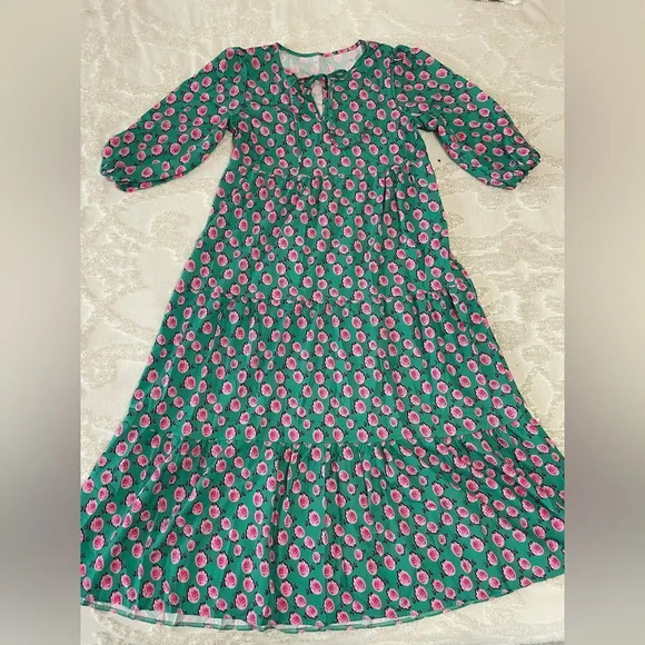 Midi Flower Printed Dress - Picture 1 of 5